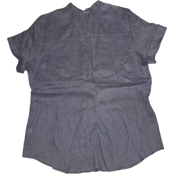 Lot of 2 Women's J. Jill Button Top & Open Front Cardigan, Sz L, Denim Blue Line - Picture 5 of 10